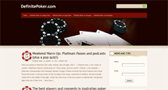 Desktop Screenshot of definitepoker.com